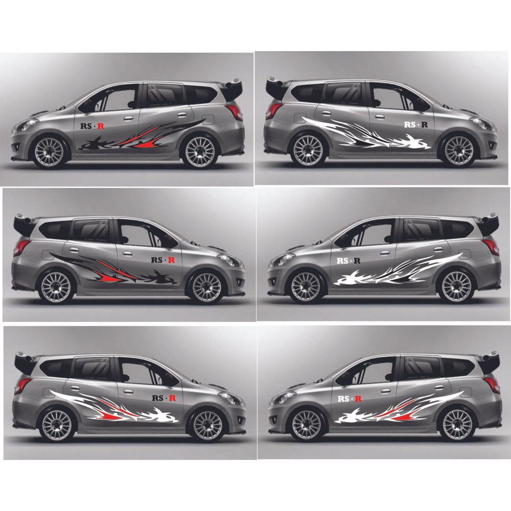 Cutting Sticker Mobil Modifikasi Datsun Go Stiker Tribal Datsun Shopee Indonesia