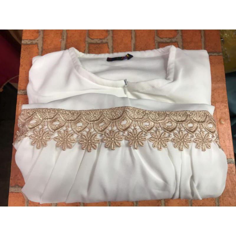 GAMIS CERUTY BABYDOLL MIX RENDA DADA LENGAN