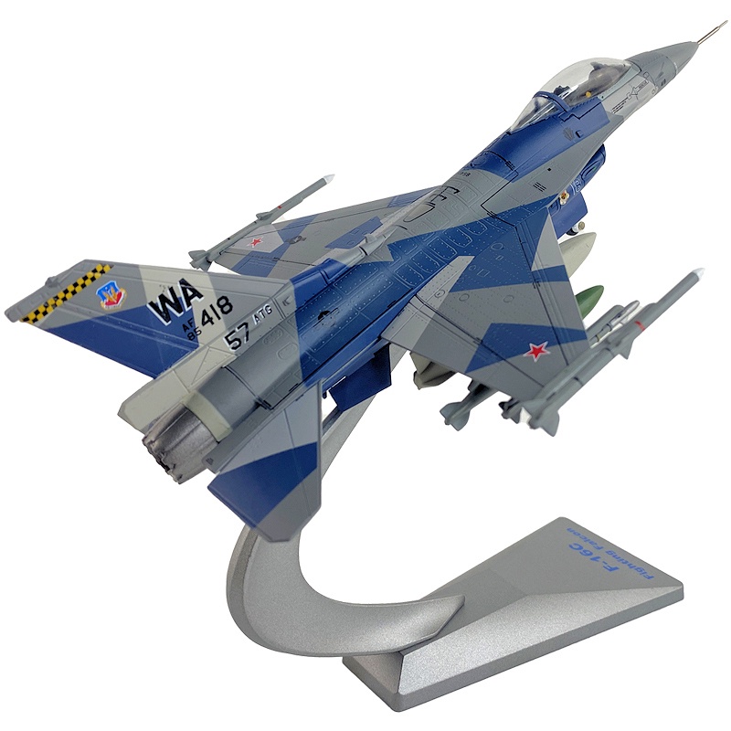 Diecast Pesawat Jet Tempur F-16C USAF Aggressor Squadron AF1 Skala 72