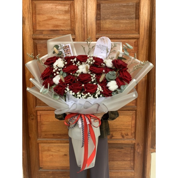 BOUQUET FRESH ROSE MIX DRIED FLOWER VALENTINE EDITION