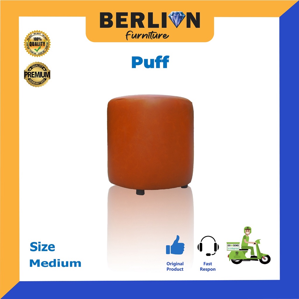 Sofa Puff Bermotif - Medium | Kursi Bulat Empuk Dan Nyaman