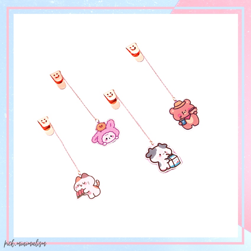 

Bookmark Metal Clip Pembatas Buku Rantai Klip Kartun Creative Student Aesthetic Cute Cartoon Stationary School Office Tools-[BMB]