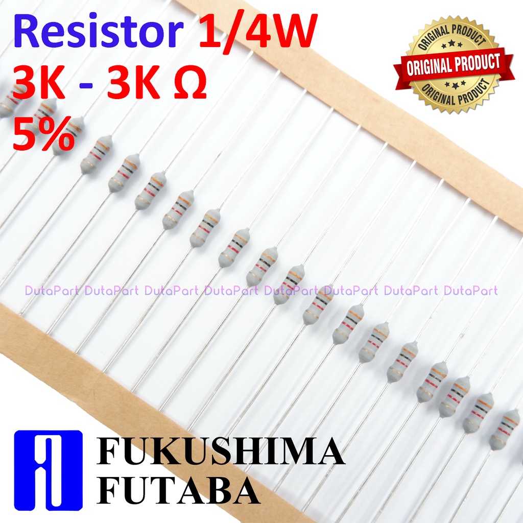 Resistor 3K Ohm 1/4 Watt 5% ORIGINAL FUTABA 1/4W 3K R HIGH QUALITY