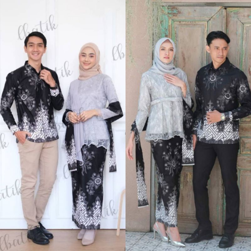 Baju Couple Lamaran Pasangan Couple Kebaya Brokat Modern Tunangan Terbaru Lamaran Wisuda Wid batik