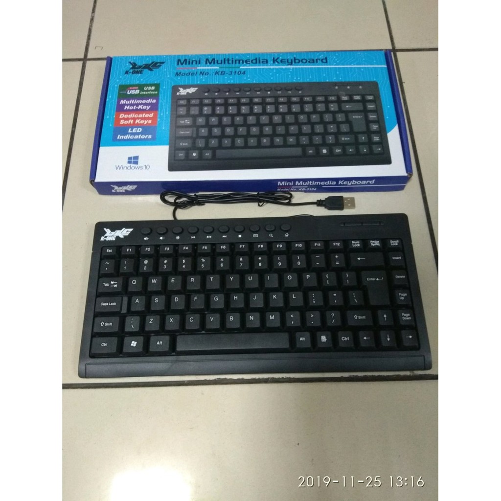 KEYBOARD MINI MULTIMEDIA k-one usb