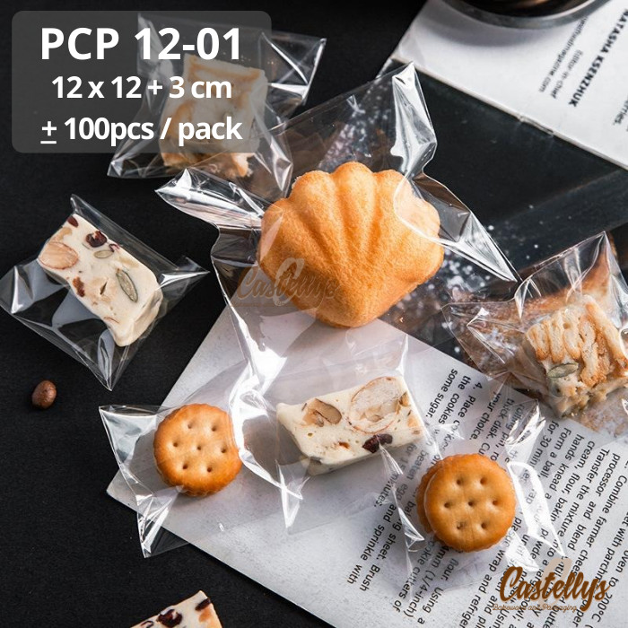 

Plastik Cookies Perekat PCP 12-01 Polos Bening Roti Kue Nastar Bolu Bakpao