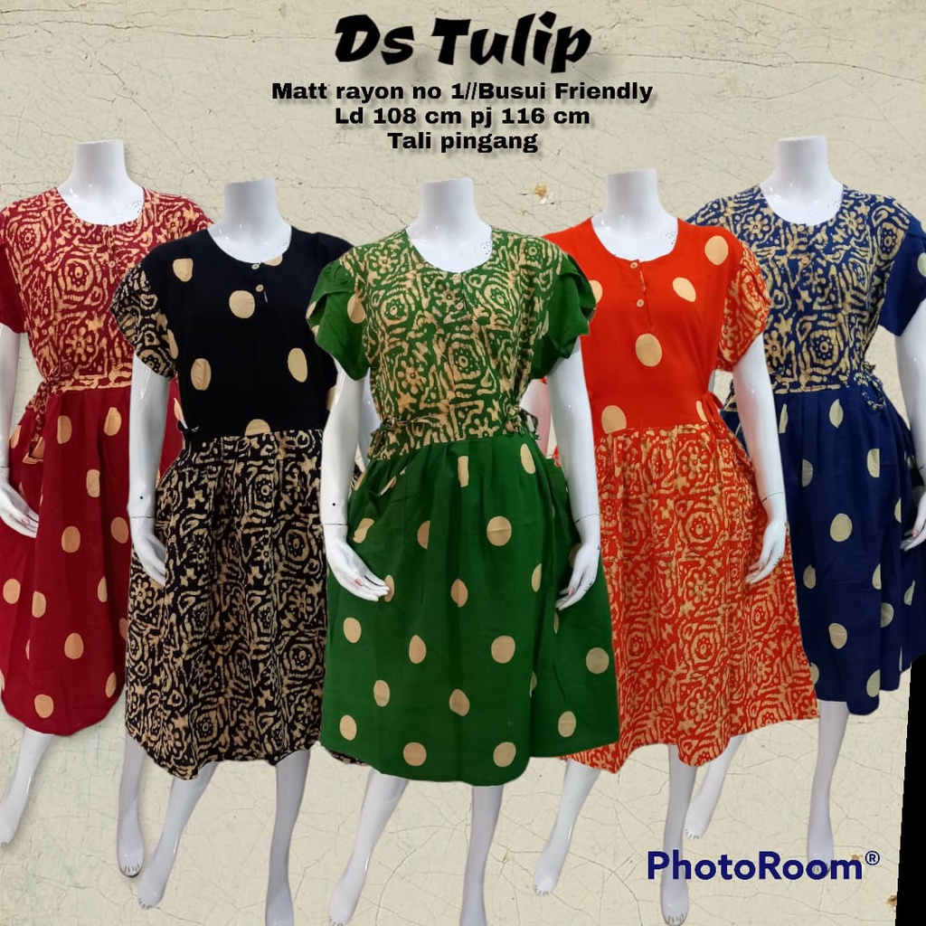 Daster Tulip Batik Polka Daster Summer by Batik Lady Fashion