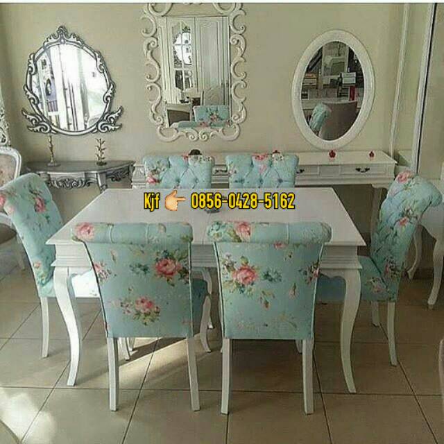 Set meja makan kursi makan duco shabby KJF