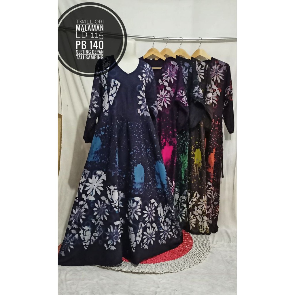 Gamis twill ori pekalongan/gamis batik