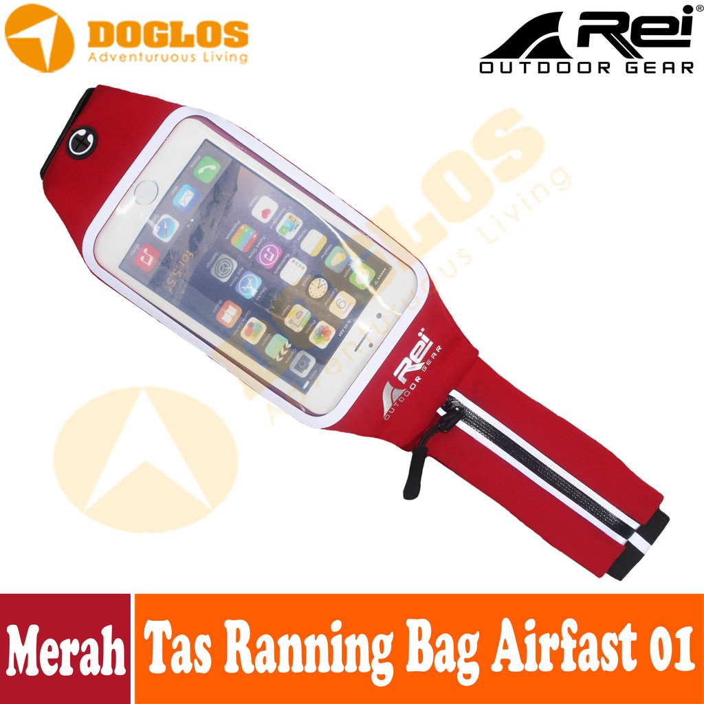 Tas Pinggang Wast bag Rei Airfats 01 Ranning Outdoor Traveling Merah