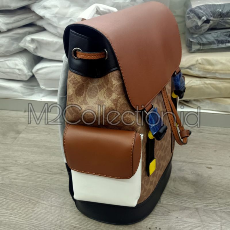 Tas Ransel Coach Logo Block Backpack Mirror Quality