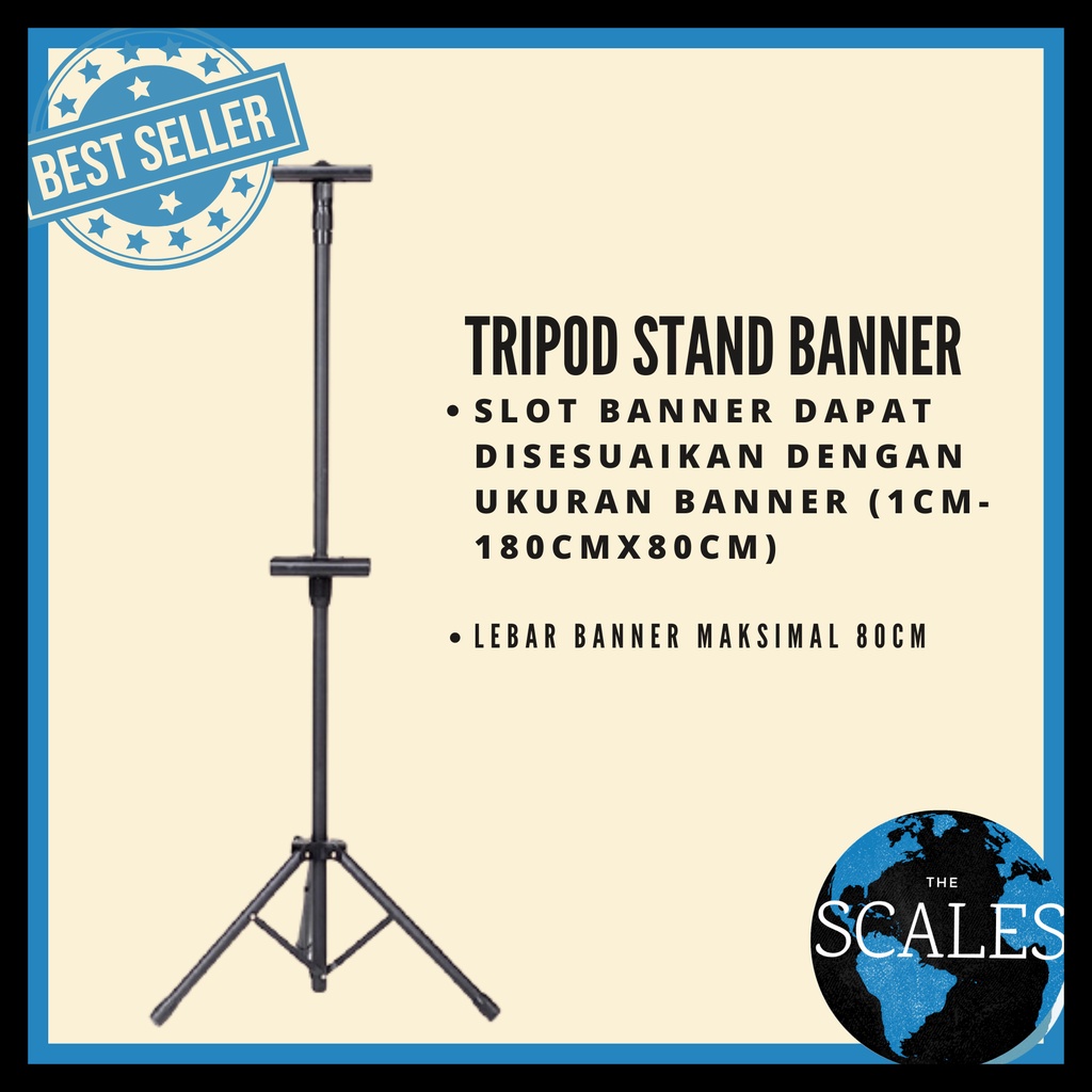 Jual Tripod Stand Banner 2 Sisi / Tripod Stand Frame / Tripod Standing