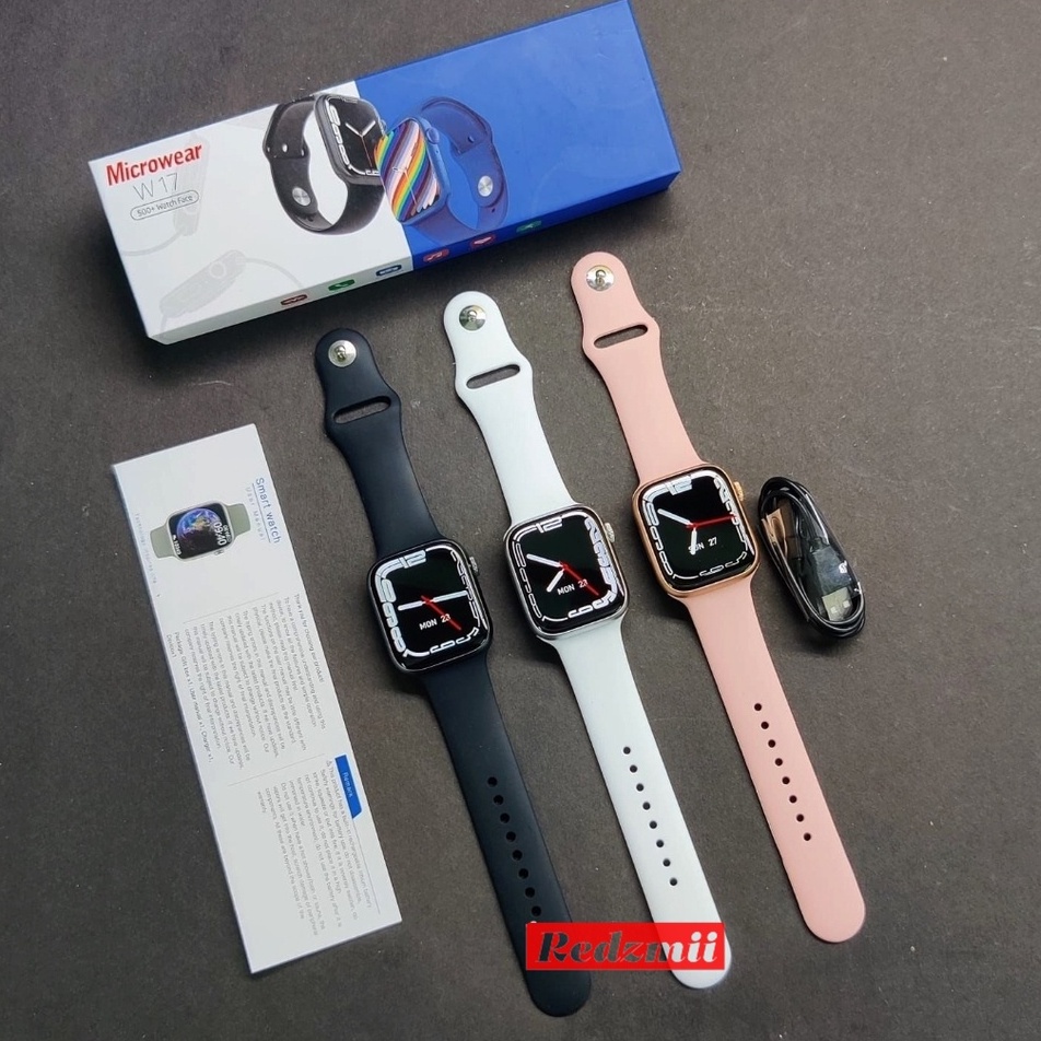 (ORI BERGARANSI) SMARTWATCH SERIES 7 W17 FULL SCREEN 1.9inch | BISA TELPON, CUSTOM FOTO, NOTIF WA DLL | JAM TANGAN PINTAR