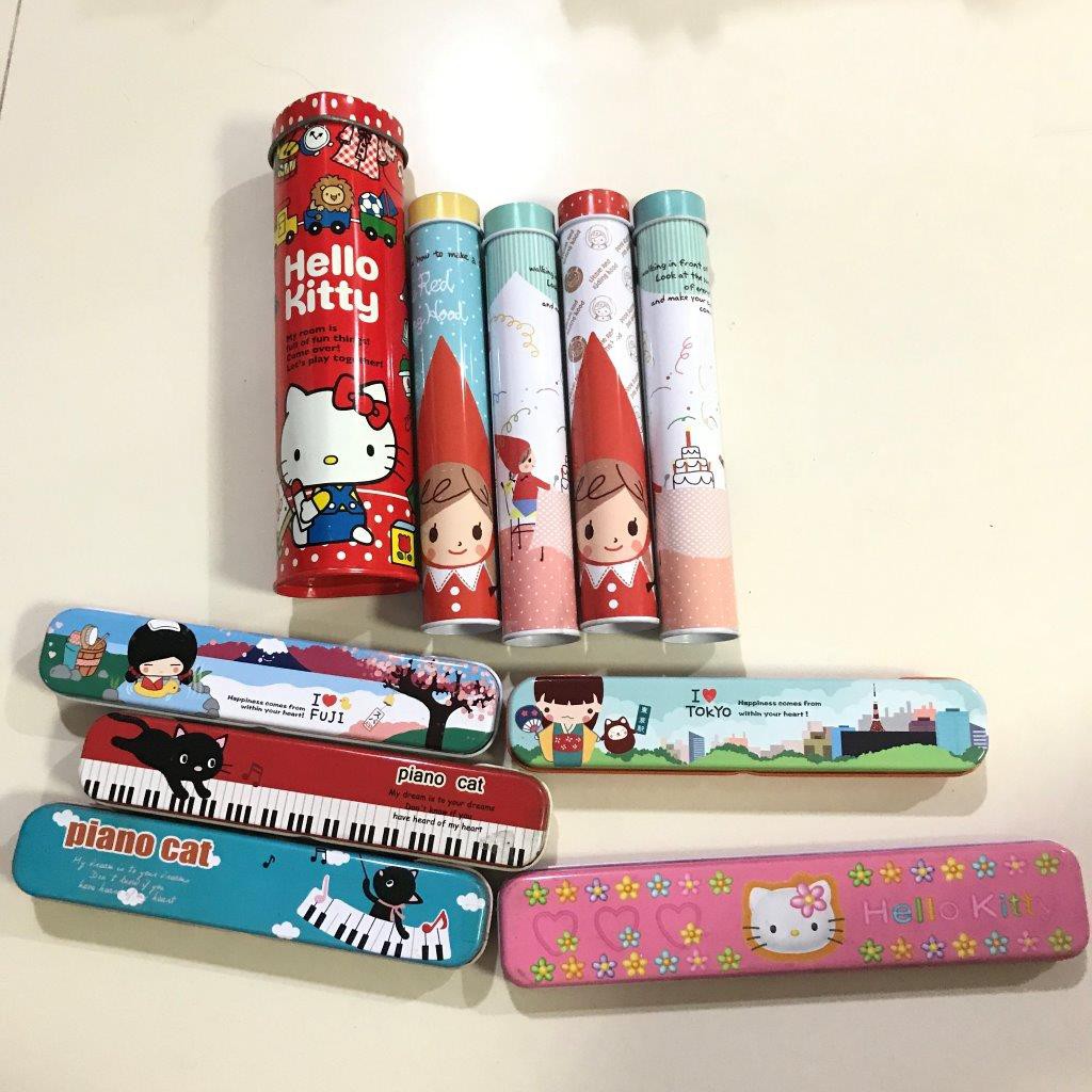 

Kotak pensil bulat hello kitty tepak pensil korea kotak pensil kaleng