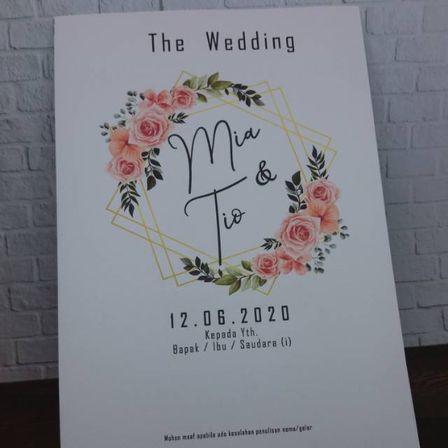 Undangan pernikahan rustic, elegan, simple