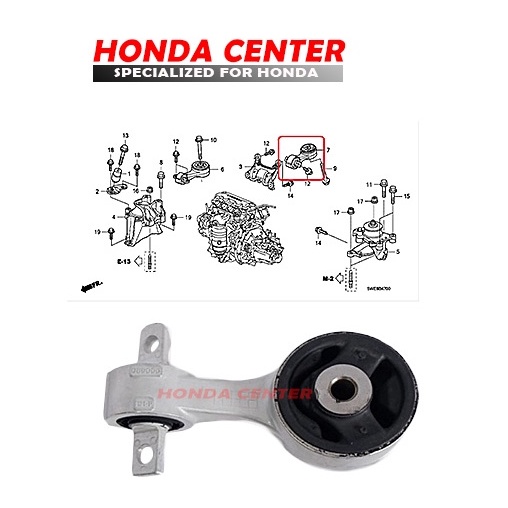 engine mounting gantungan mesin belakang honda crv gen3 gen4 2007 2008 2009 2010 2011 2012 2013 2014 2015 2016 2017 2000cc manual 50890-SWA-A02