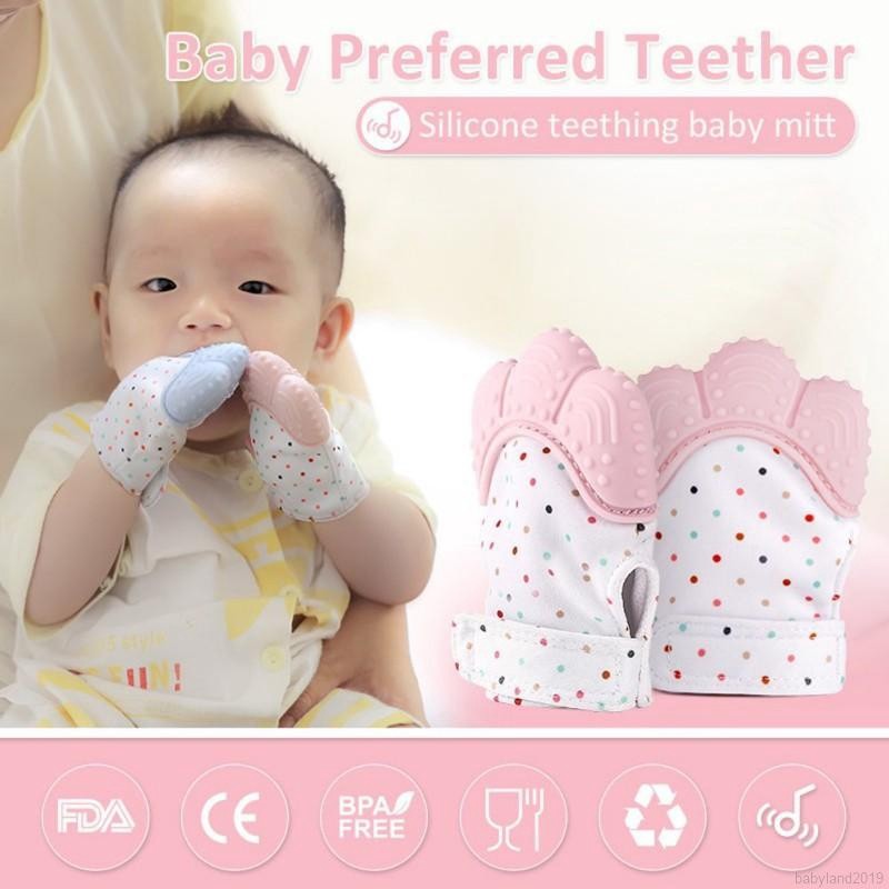 Sarung Tangan Gigit Bayi Teether Glove Gigitan - Baby Mitten Teether Perangsang Pertumbuhan Gigi