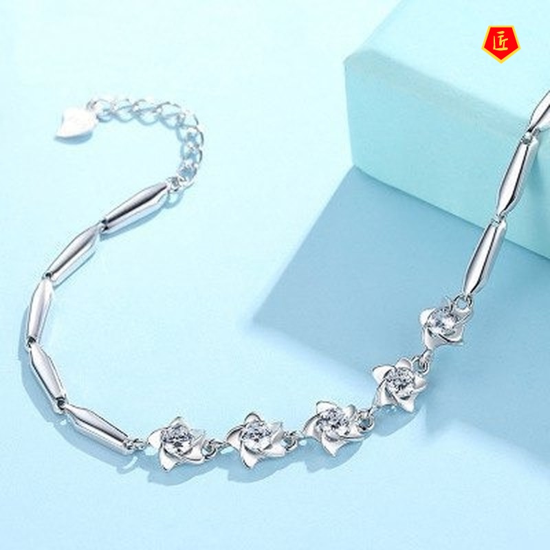 [Ready Stock]Silver Windmill Bracelet for Women Simple and Sweet