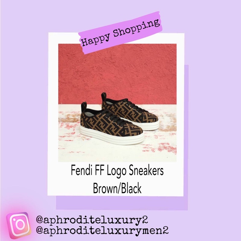 Fendi FF Logo Sneakers brown/black