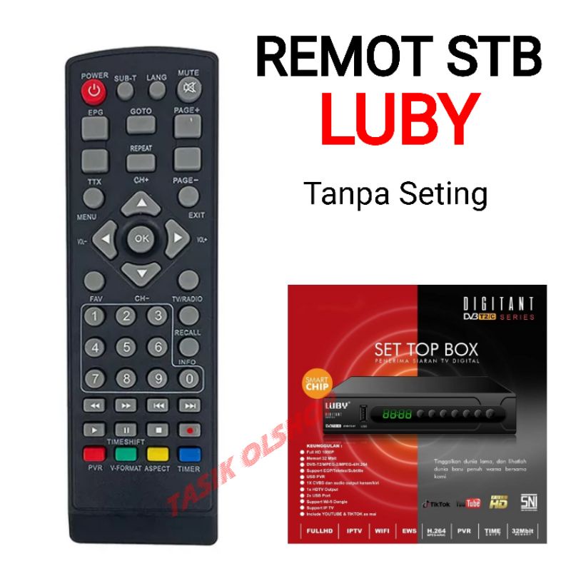 REMOT SET TOP BOX DIGITAL LUBY REMOT STB LUBY