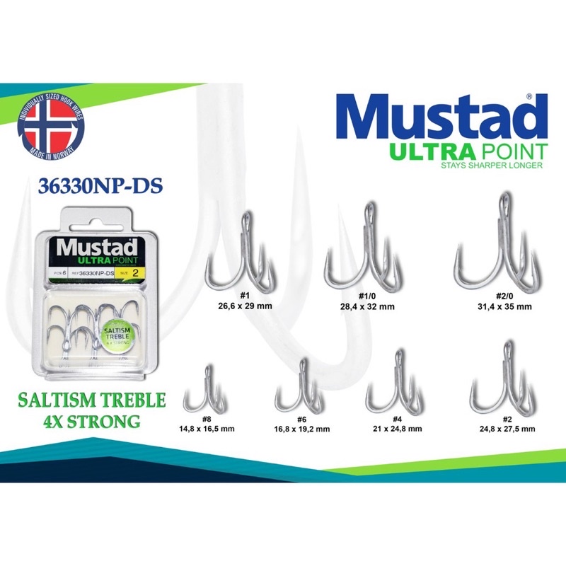 kail treble hook mustad ultrapoint