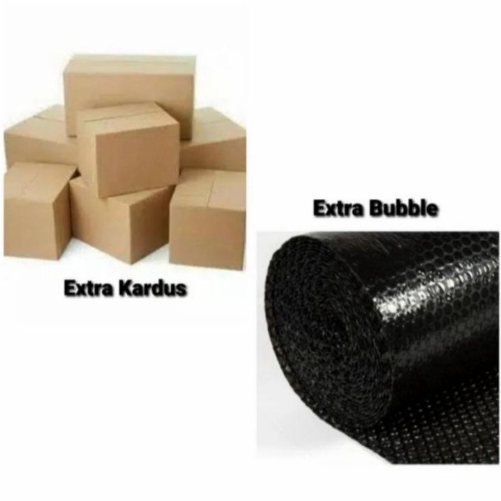 

Tambahan buble wrap dan kardus wajib untuk packing aman