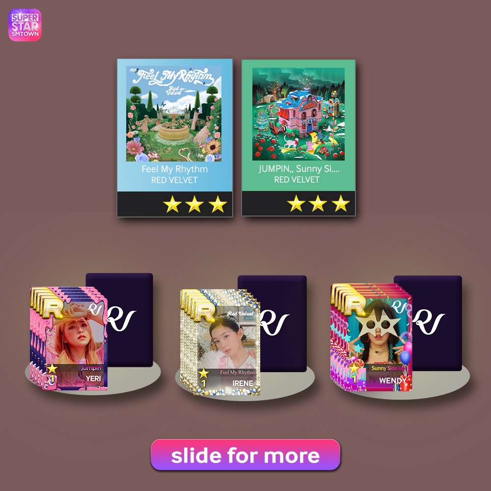 (MIN PEMBELIAN 3PCS - MIX) UNOFF R CARDS LIMITED CARD Superstar SMTOWN Red Velvet, Feel My Rhythm, S