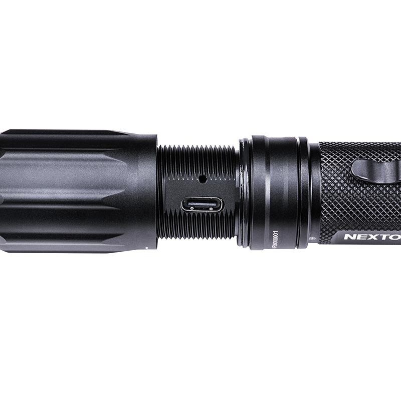 NexTorch Senter LED Flashlight Rechargeable OSRAM P9 1400 Lumens - E51 V2.0 - Black