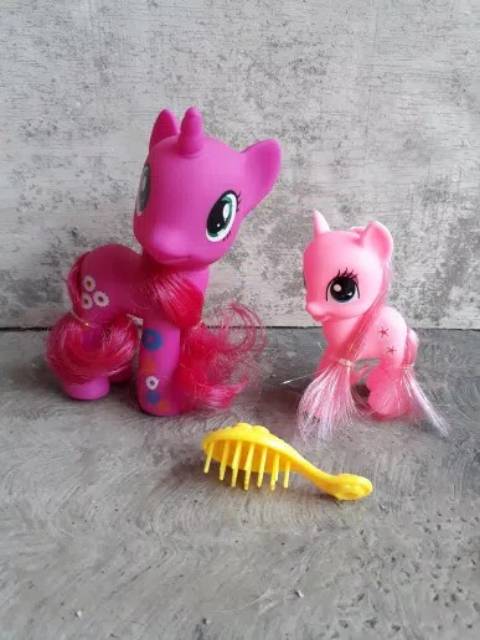 Mainan figure little pony - Boneka kuda rambut &amp; sisir anak edukatif