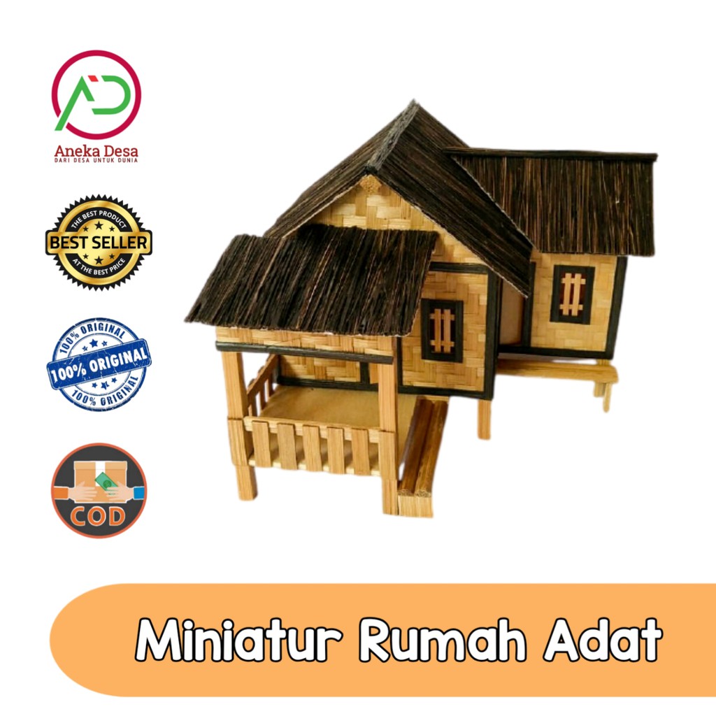 Miniatur Rumah Adat Jawa Barat Dari Bambu