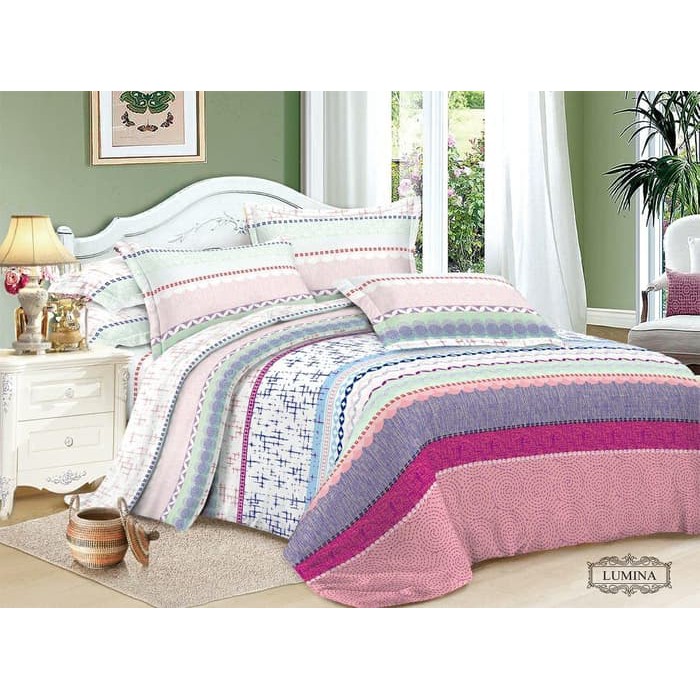 Murah!!!! Promo Set  Sprei Rumbai Kendra Premiere 180X200 King S DU487  Halus Jepang 180X200X30 Atau