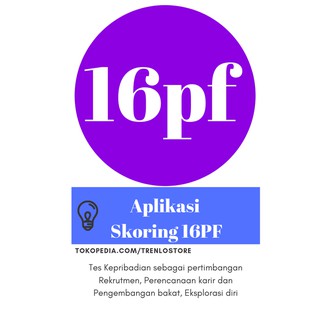 Aplikasi Skoring psikotes 16pf alat  tes  psikologi  