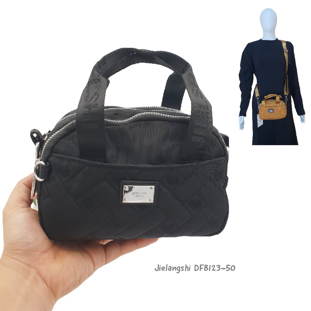 Tas Jielangshi KVS DF123-50/ Tas 2In 1 Selempang dan Jinjing/ Tas Wanita Import Kanvas Polyester