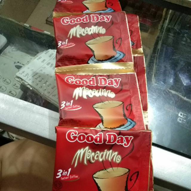 

Good day Mocacinno 3in1 Merah renceng. Goodday Mocacino 20gr