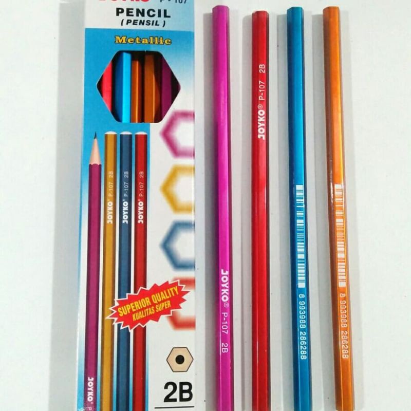 

Pensil 2B desain Metalik (satuan) Joyko P-107
