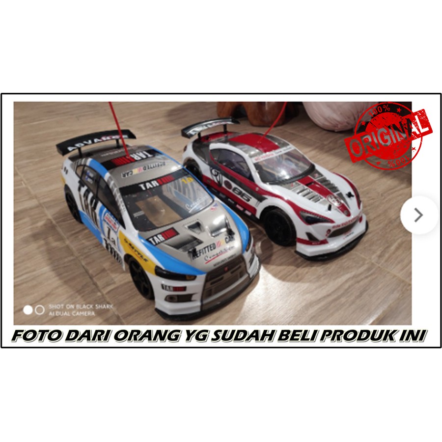 RC sanzuan skala 1:10 Mobil Remote Vmax Turbo 4WD Racing Drift Car ORIGINAL pabrik Double socket bat