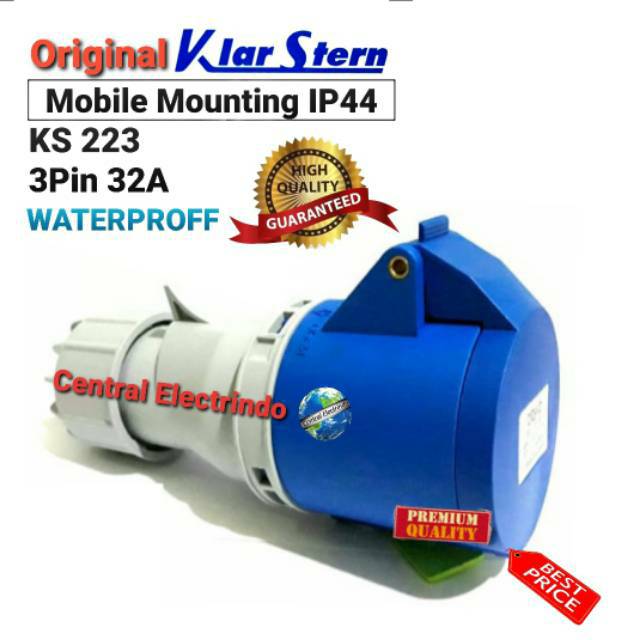 Mobile Mounting Female Socket 3Pin 32A (KS 223) Klarstern High Quality.