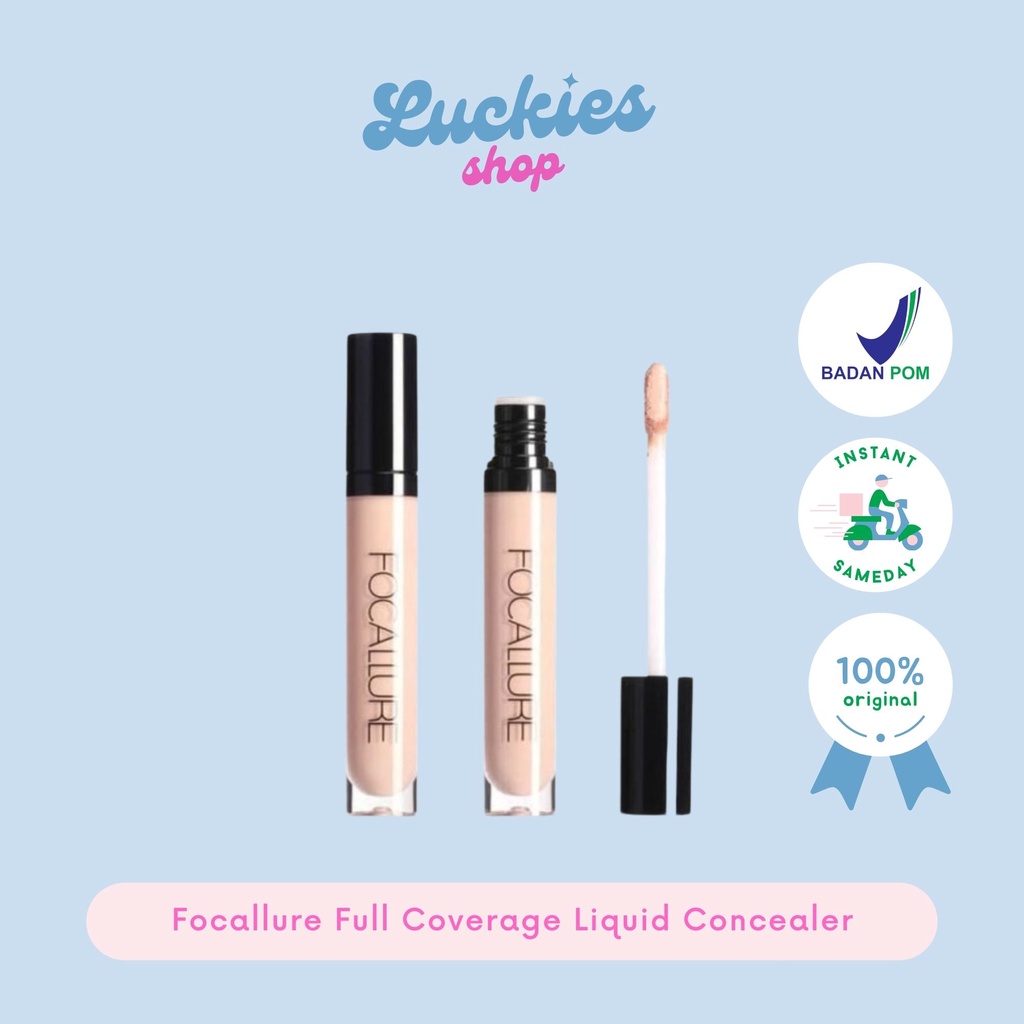 Official Distributor Focallure Full Coverage Liquid Concealer Original FA52 Concealer Liquid Ori