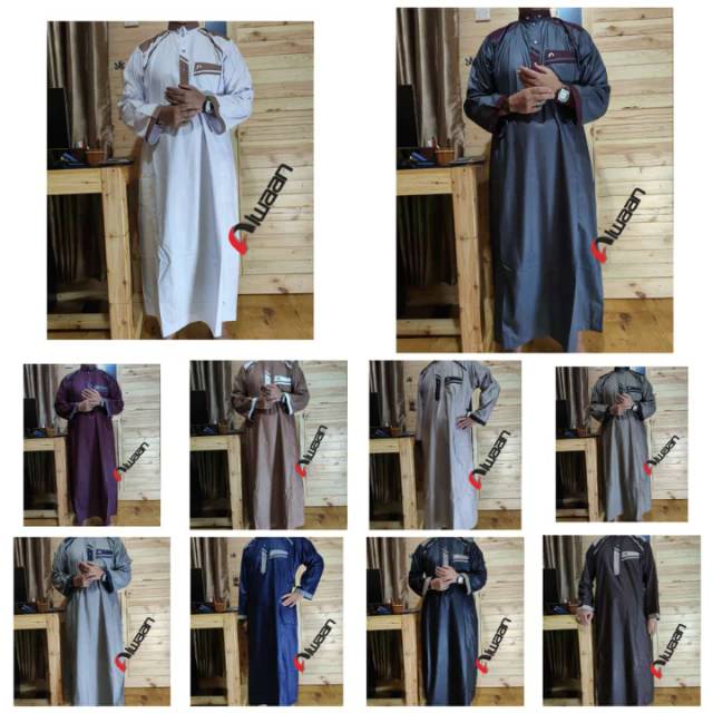 Jubah dewasa alwaan Motif
