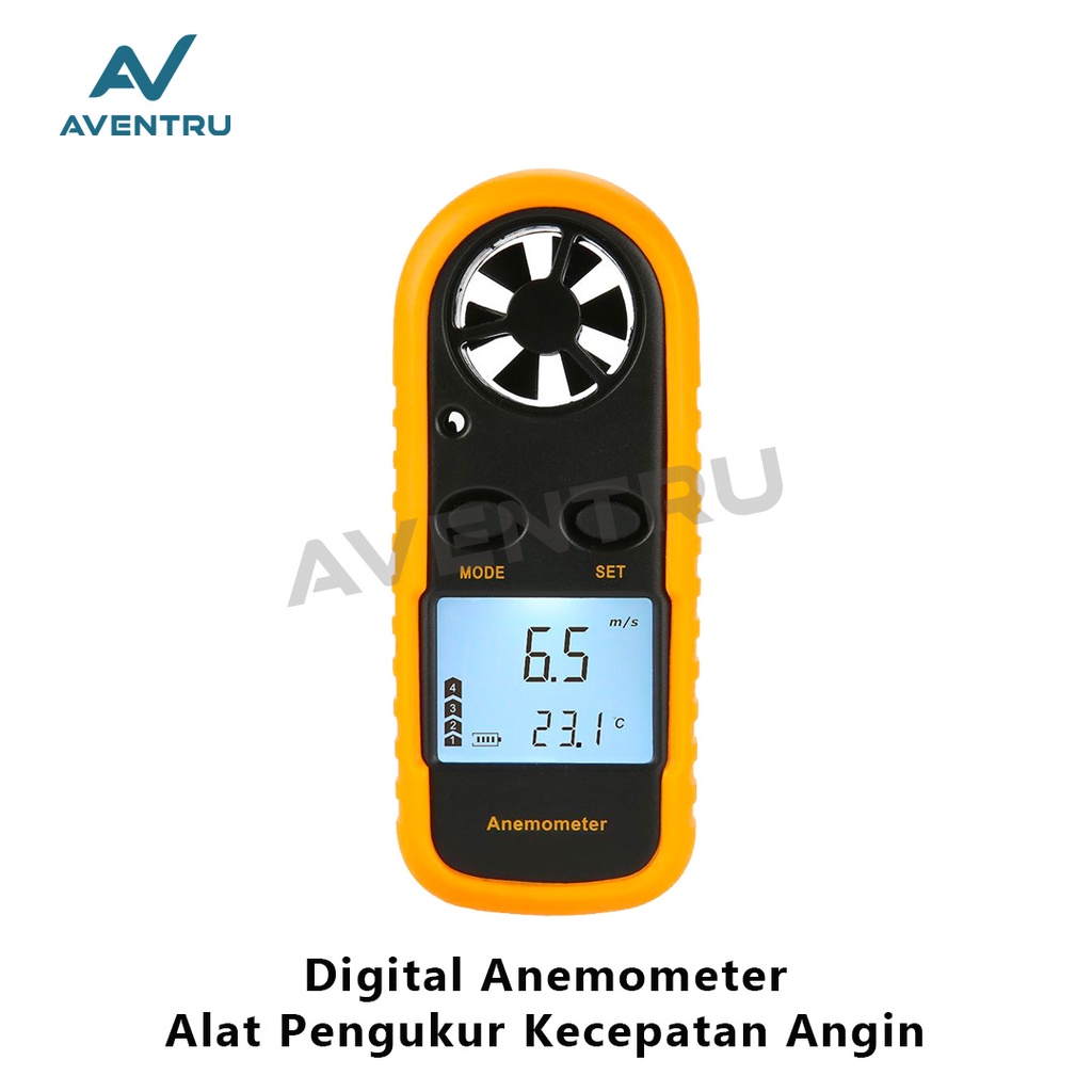 Digital Anemometer with Thermometer Alat Ukur Kecepatan Angin dan Suhu