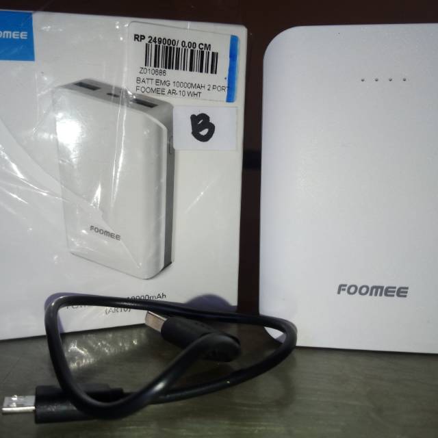 Power Bank FOOMEE 10000 mAh 2 port Garansi