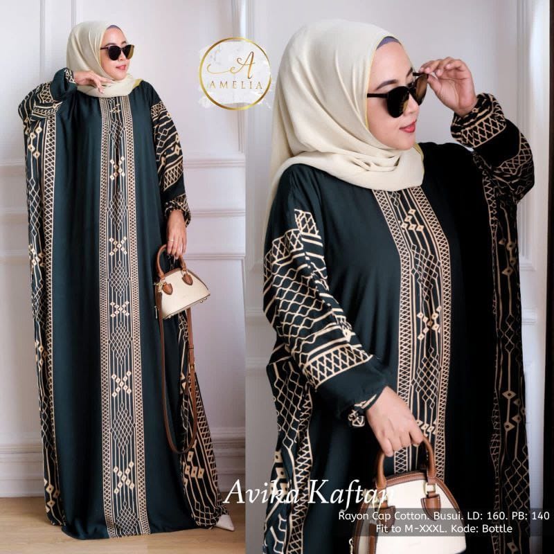 Baju Wanita Gamis Kaftan Rayon Avika Kaftan