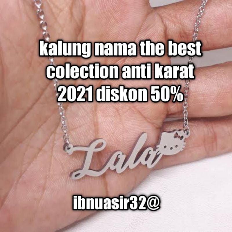 Kalung nama silver titanium kalung nama anak perempuan custom anak dewasa