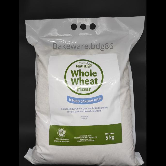 

Naturich Whole Wheat Flour Bogasari Tepung Gandum Utuh 5 Kg Original Terbaru