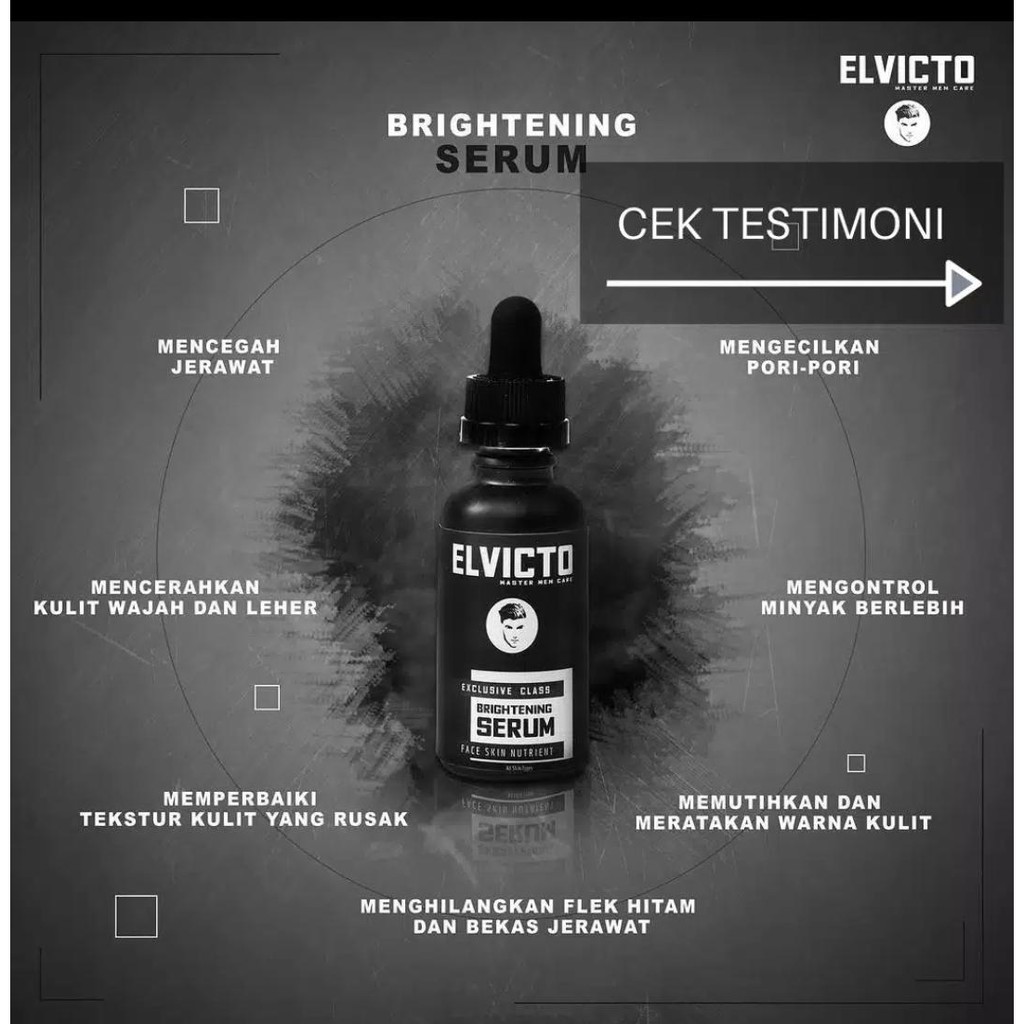ELVICTO BRIGHTENING SERUM/ SERUM WAJAH PRIA