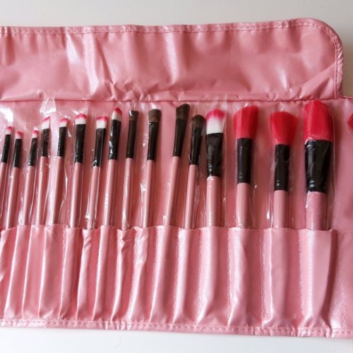 [COD] KUAS DOMPET PINKMake up for you brush set isi 24pcs dengan Bulu Kuas Halus Tidak Mudah Rontok