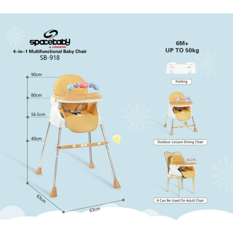 SIYA✨ FREE BUBBLEWRAP Space Baby SB 917 918 920 925 Baby Booster &amp; High Chair Kursi Makan Bayi SB917 SB 918 SB 920 SB 925