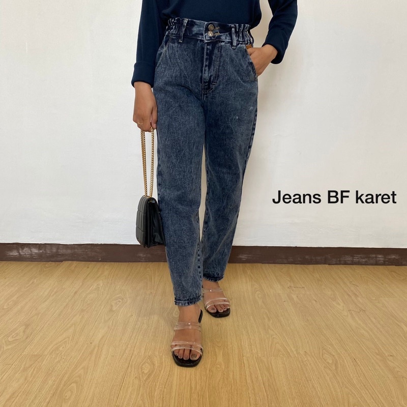 CELANA JEANS KULOT CELANA JEANS KARET