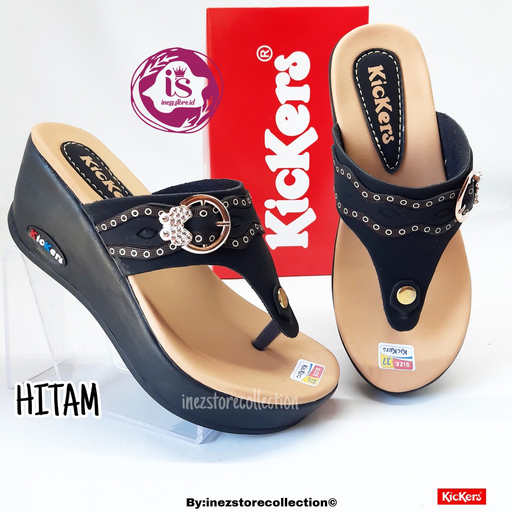 SENDAL WEDGES WANITA KICKERS TERLARIS KODE CB-03 MURAH GROSIR