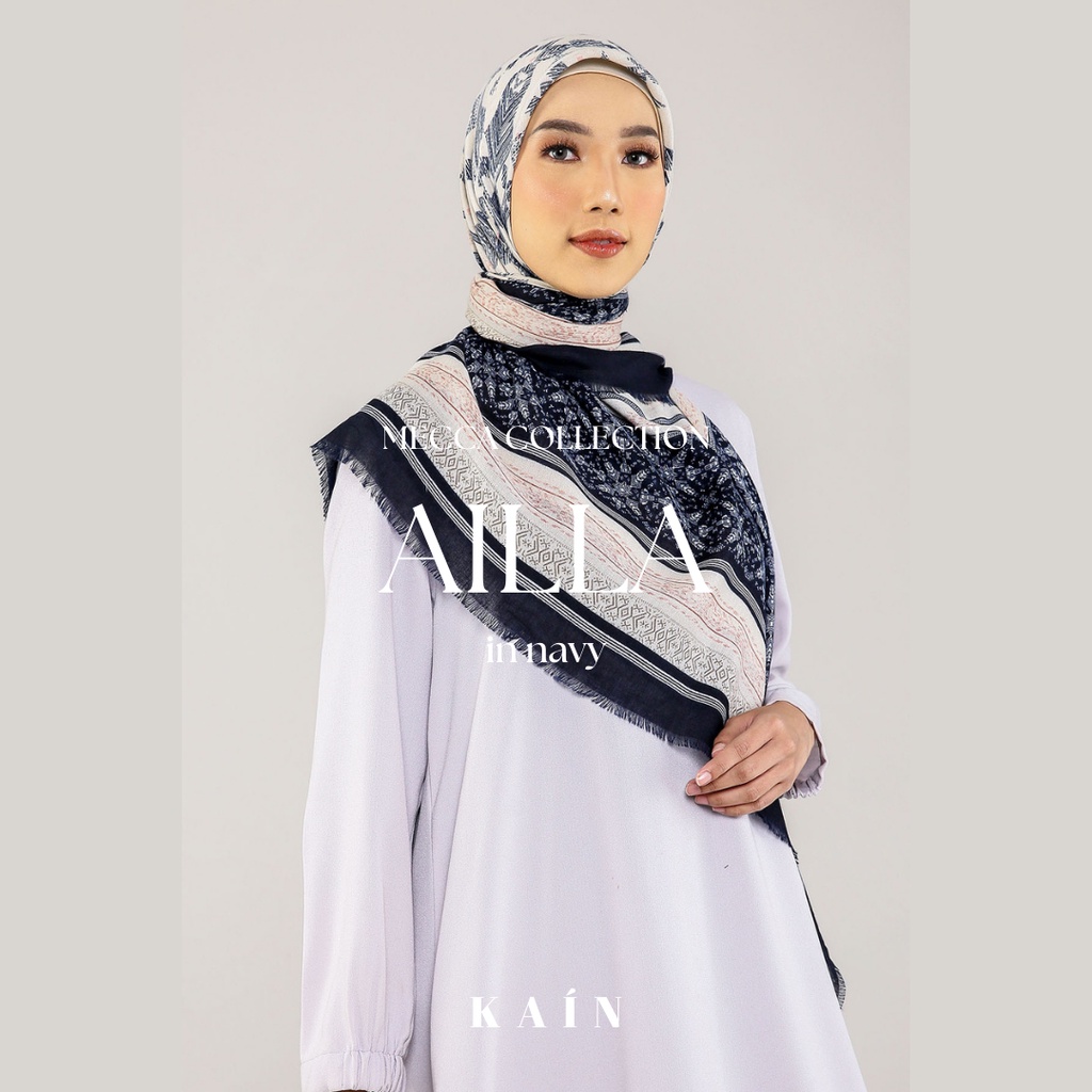 SHOPKAIN Ailla shawl in Navy - MECCA COLLECTION